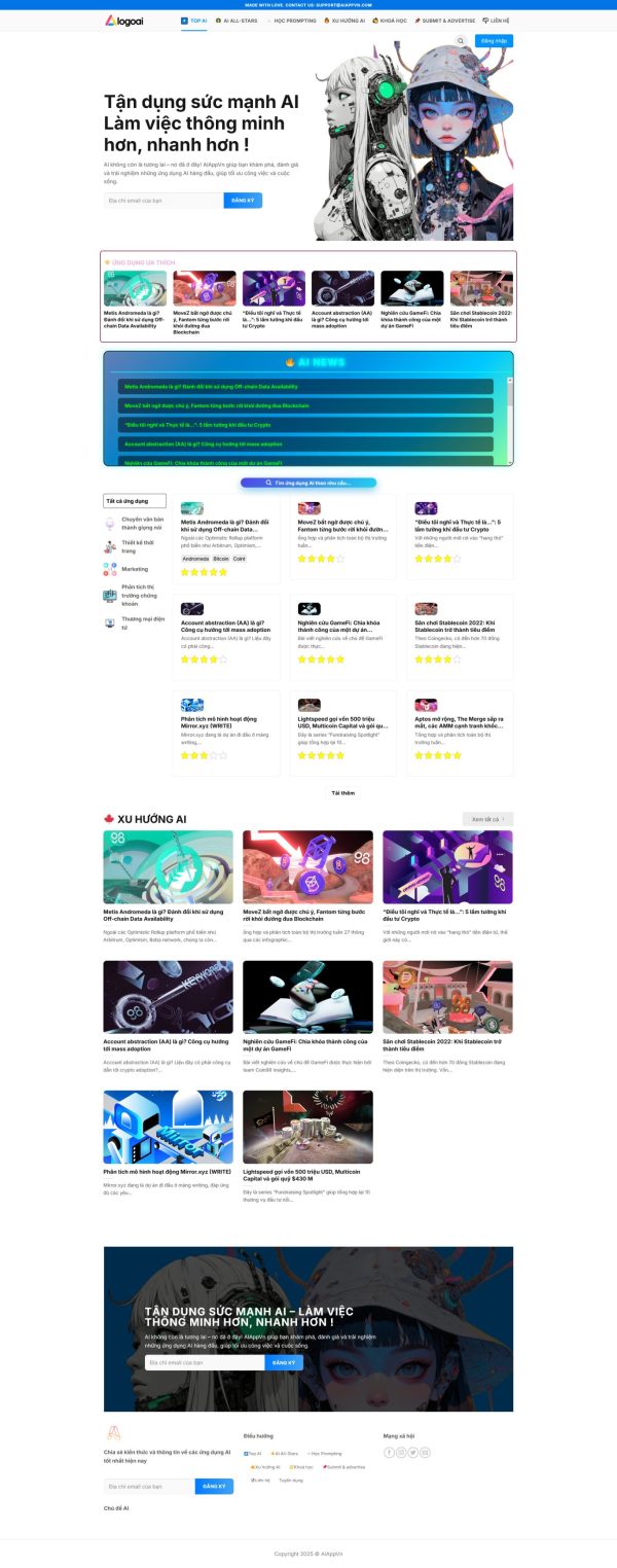 Giao Diện Website Công Nghệ AI & Phần Mềm: Tối Ưu SEO, Chuẩn Xu Hướng