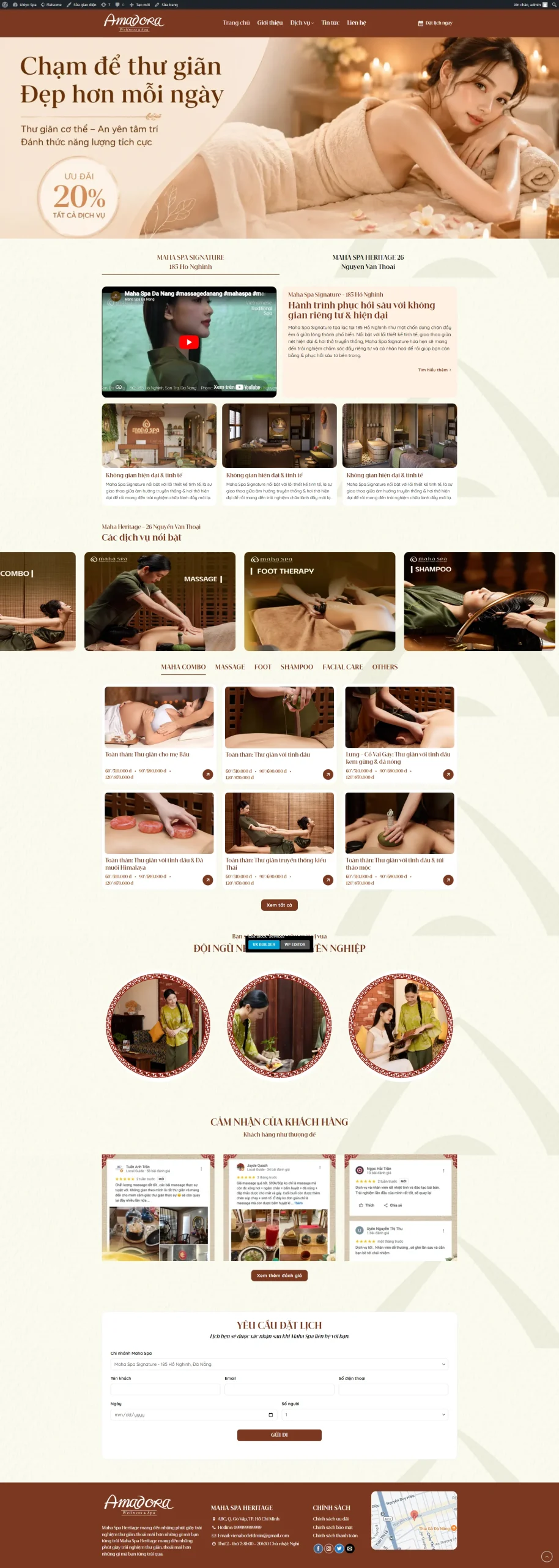 Theme WordPress Spa – Giao diện thư giãn sang trọng, chuẩn SEO