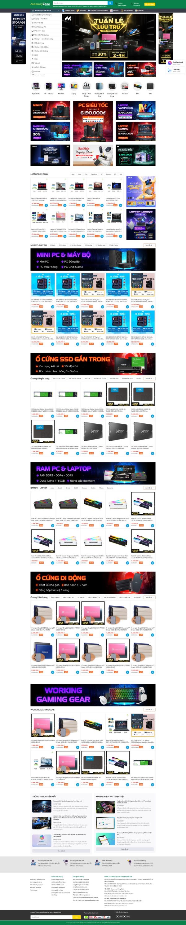 Theme WordPress Máy Tính Gaming Hiện Đại – Giao Diện Giống MemoryZone Chuẩn SEO