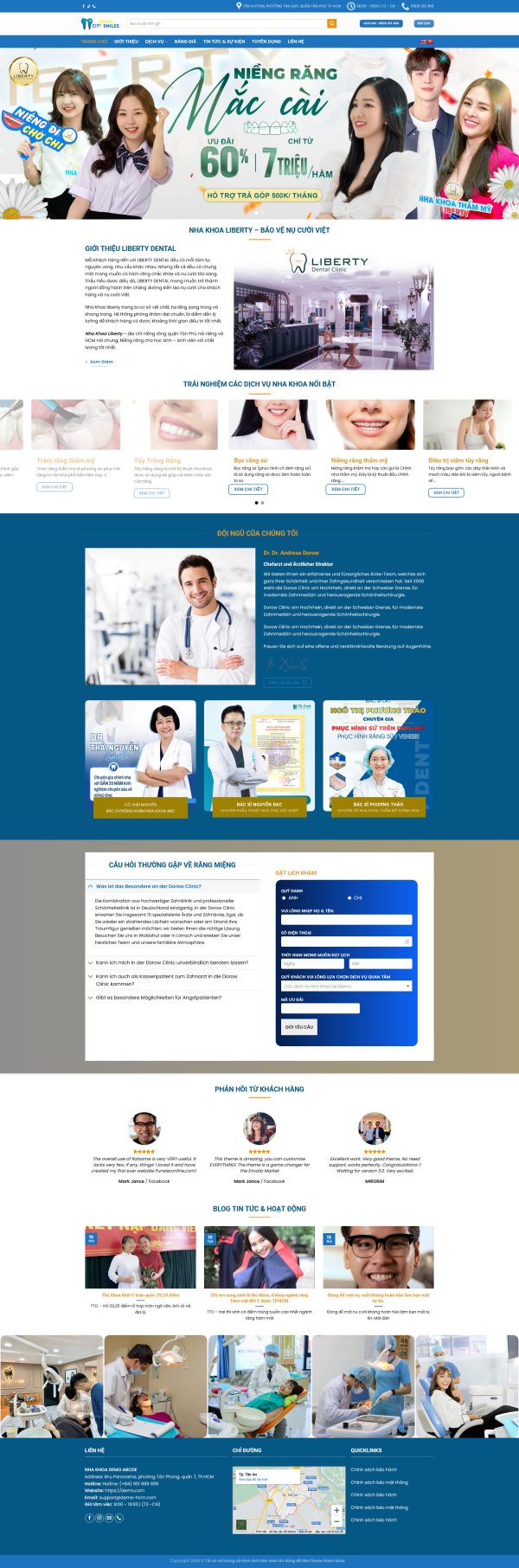 Theme WordPress Nha Khoa Cao Cấp – Giao Diện Phòng Khám Chuẩn SEO