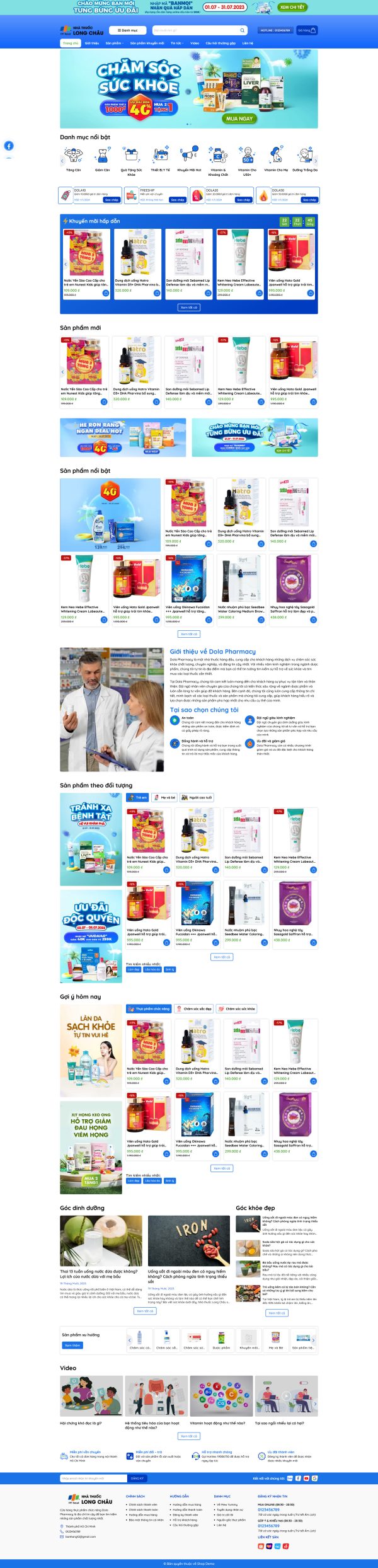 Giao Diện Website Nhà Thuốc Chuyên Nghiệp: Chuẩn SEO, Đạt Chuẩn GPP
