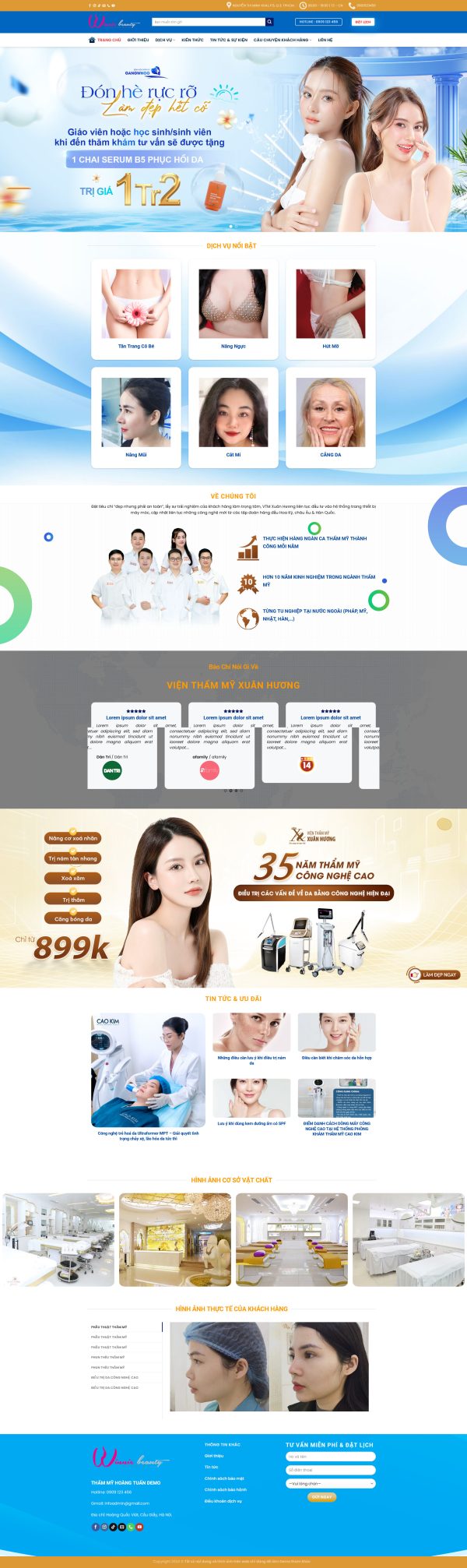 Theme WordPress Spa & Thẩm Mỹ Viện đẹp chuẩn seo