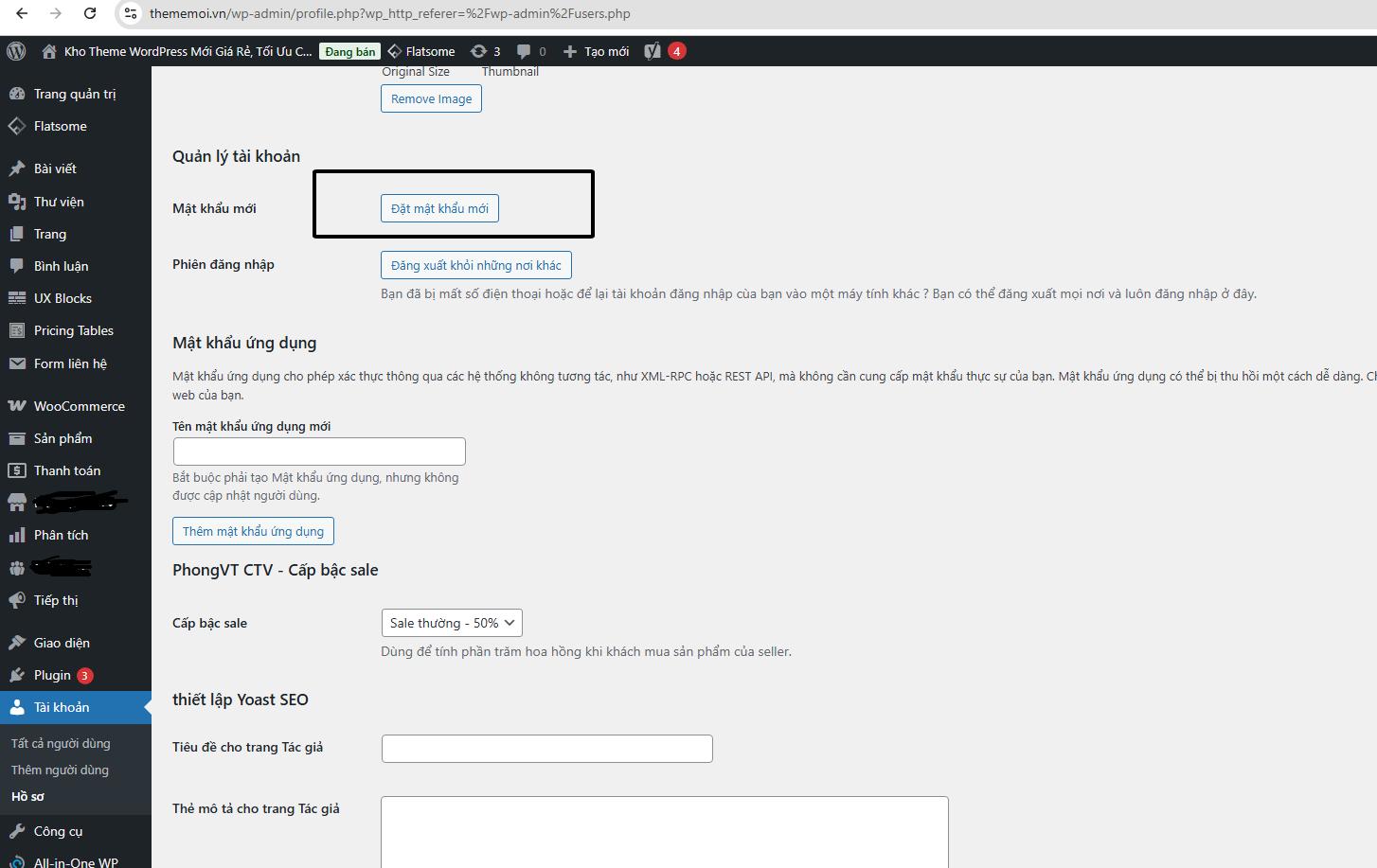 Đổi Mật Khẩu Admin WordPress Trực Tiếp Trong Dashboard