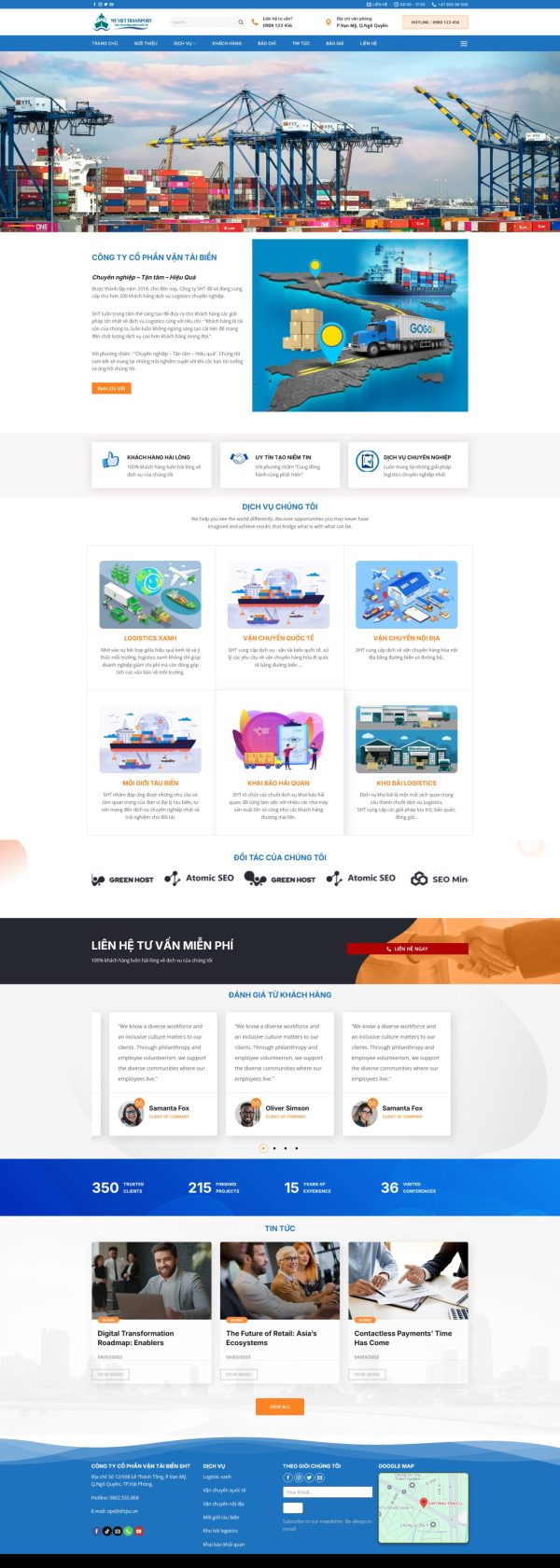 Giao Diện Website Vận Tải Logistics: Tối Ưu SEO, Kết Nối Mọi Chuyến Hàng