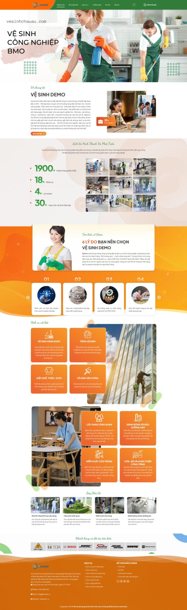 Giao Diện Website Dịch Vụ Vệ Sinh: Tối Ưu SEO, Đột Phá