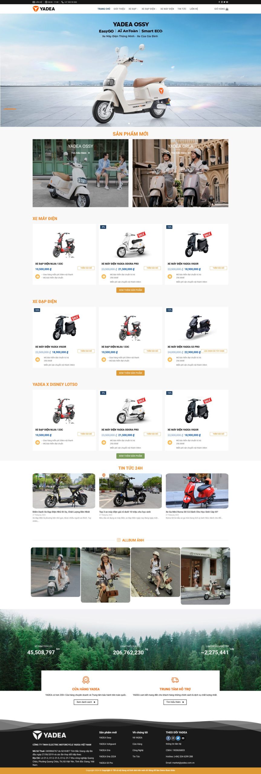 Theme WordPress Xe Điện Hiện Đại – Giao Diện Showroom Xe Điện Chuẩn SEO