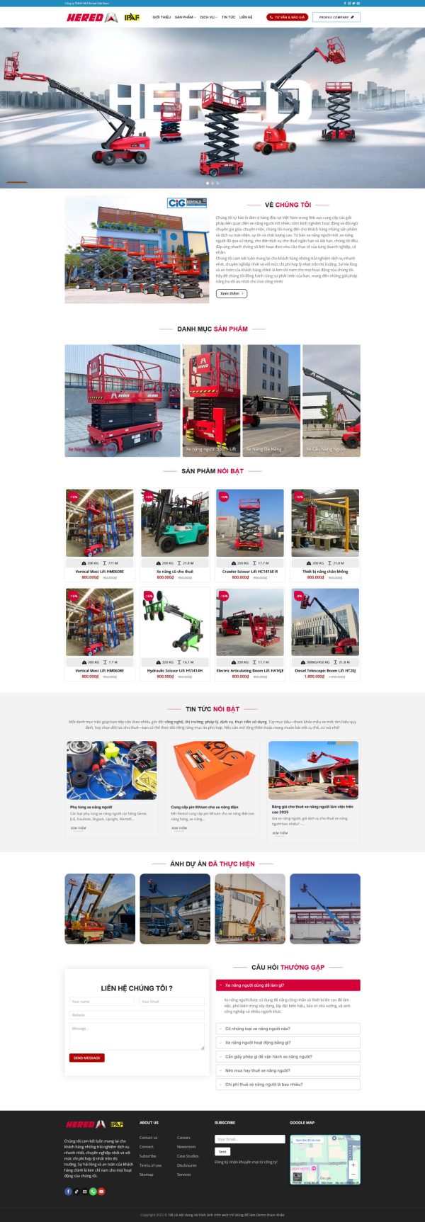 Giao Diện Website Xe Nâng Chuyên Nghiệp: Tối Ưu SEO, Bứt Phá Doanh Số