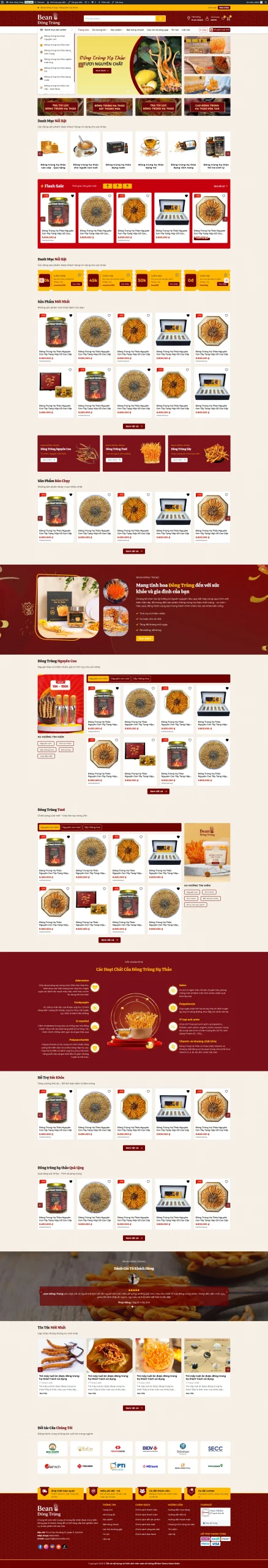 Theme WordPress Bán Nấm Đông Trùng Hạ Thảo Đẹp, Chuẩn SEO
