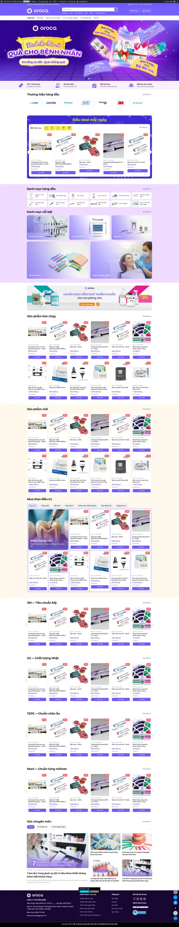 Theme WordPress Bán Dụng Cụ Nha Khoa – Thiết Bị Y Tế Chuyên Nghiệp