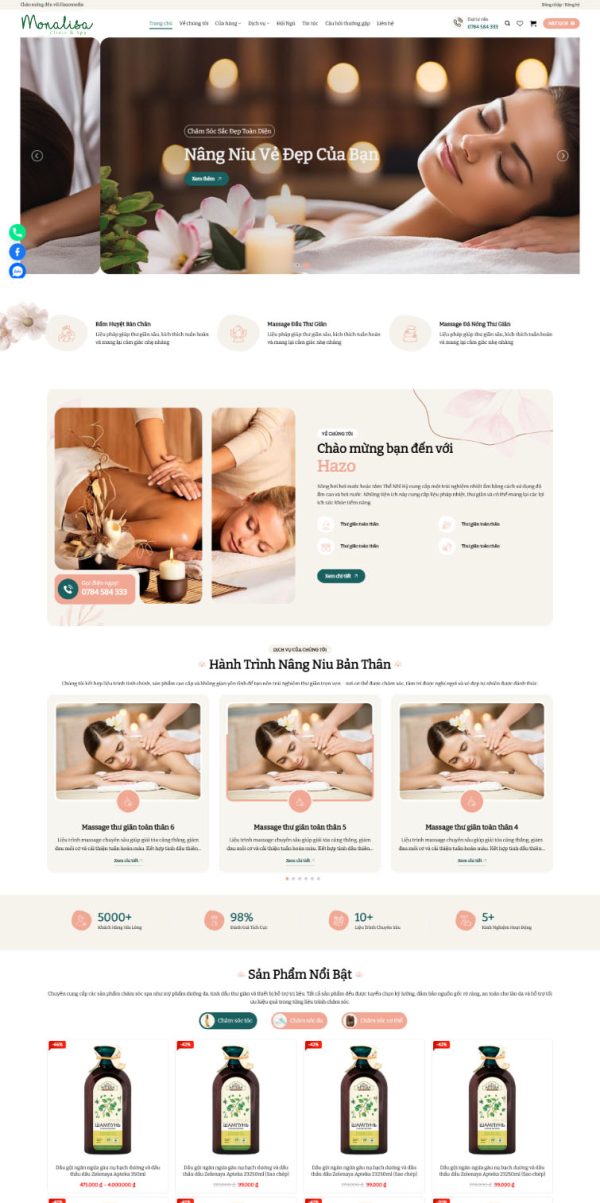 Theme wordpress Monalisa Clinic & Spa này thiết kế rất thanh lịch